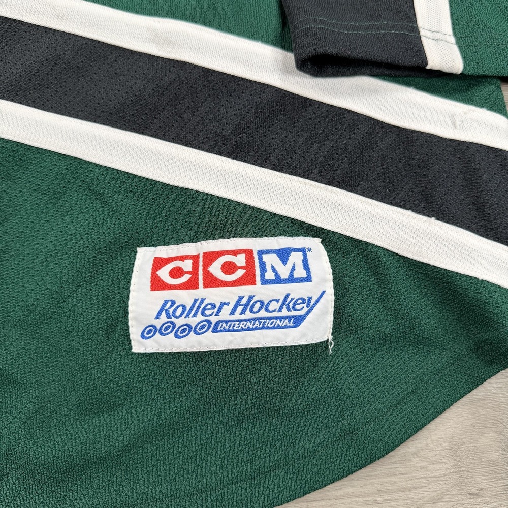 Vintage Sacramento River Rats Hockey Jersey Mens XL Green RHI Hockey CCM 90s - Picture 7 of 11